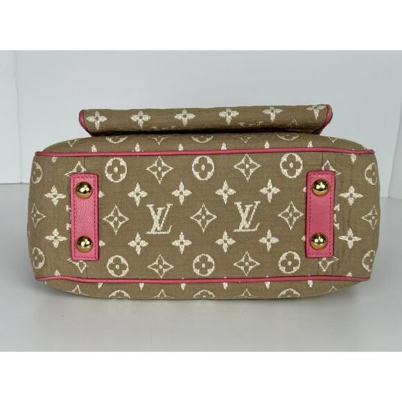 Louis Vuitton Sabbia Cabas Tote Bag in Monogram Canvas w Pink Leather Trim D-9 - Picture 3 of 16
